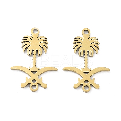 Ion Plating(IP) 201 Stainless Steel Connector Charms STAS-A090-19G-1