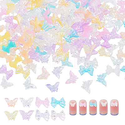 400Pcs 4 Styles Opaque & Transparent Resin Cabochons CRES-CP0001-04-1