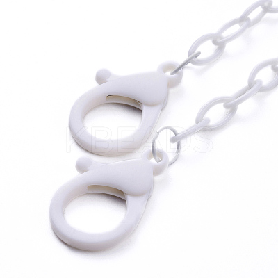 Personalized ABS Plastic Cable Chain Necklaces NJEW-JN03310-07-1