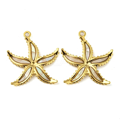 Natural Shell Pendants STAS-P341-03G-02-1
