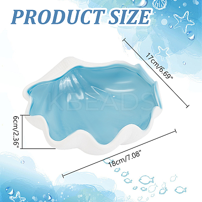 1Pc Shell Shapes Ceramics Jewelry Plates AJEW-NB0005-64-1
