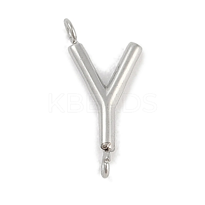304 Stainless Steel Letter Connector Charms STAS-M108-01P-25-1