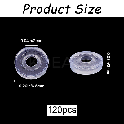 120Pcs Silicone Clip on Earring Pads FIND-SP0001-02-1