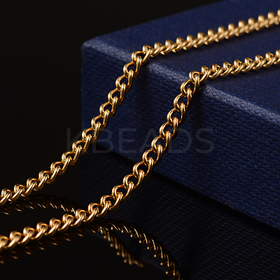 3.28 Feet Ion Plating(IP) 304 Stainless Steel Twisted Chains Curb Chains X-CHS-H007-38G-1