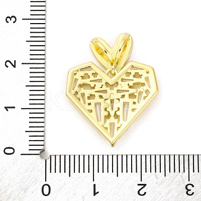 Brass Pendants with Cubic Zirconia KK-D536-06G-1