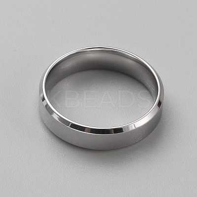Stainless Steel Simple Plain Band Ring for Men Women RJEW-WH0015-04E-1