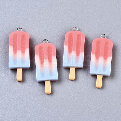 Rainbow Resin Pendants X-CRES-S359-30C-1