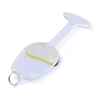 Printed Acrylic Big Pendants OACR-Q188-02B-1
