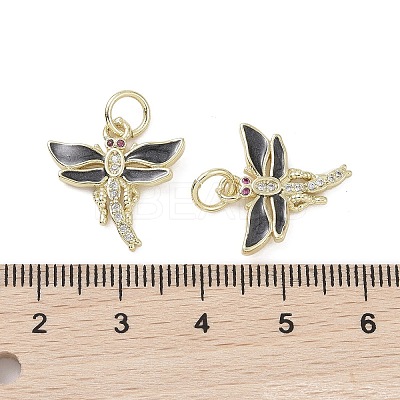 Brass Micro Pave Cubic Zirconia Pendants KK-L209-075G-01-1