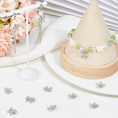 12Pcs Rack Plating Brass Micro Pave Cubic Zirconia Charms ZIRC-BBC0002-60P-1