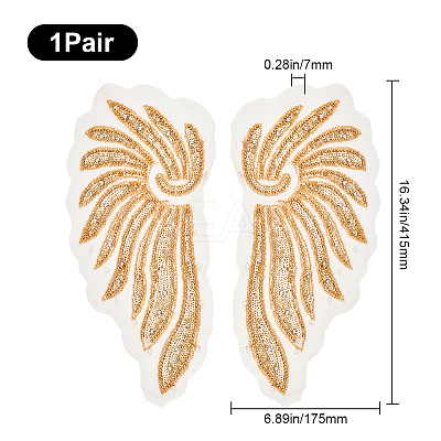 2Pcs 2 Styles Polyester Embroidery Sew on Appliques DIY-CY0001-02A-02-1