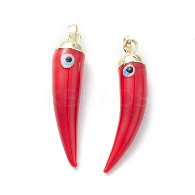 Handmade Evil Eye Lampwork Pendants LAMP-F031-01G-01-1