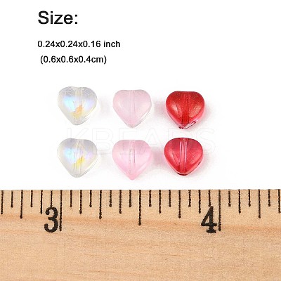 30Pcs 3 Colors Transparent Spray Painted Glass Beads GLAA-FP0001-34-1