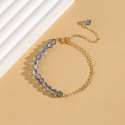 Elegant Glass Beads Link Bracelets UY2615-3-1