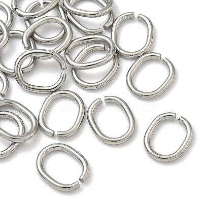 Tarnish Resistant 201 Stainless Steel Open Jump Rings X-STAS-M008-01-1