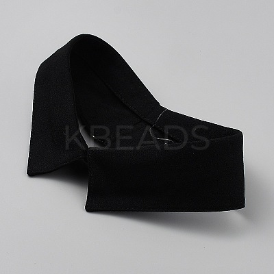 Polyester & Glass Rhinestone Fake Shirt Collar DIY-WH0060-71B-1