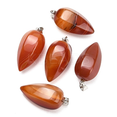 Natural Red Agate Pendants GG-K002-16T-1