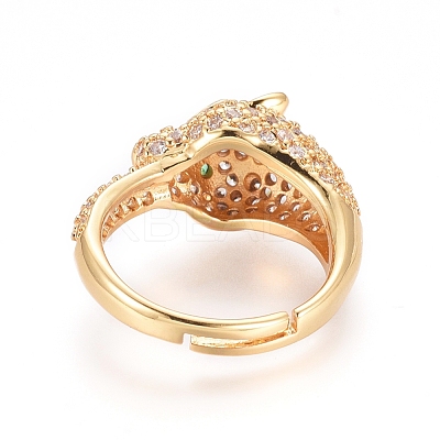 Adjustable Brass Finger Rings RJEW-G096-34G-1