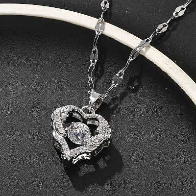 304 Stainless Steel Necklaces for Women NJEW-R015-03P-1