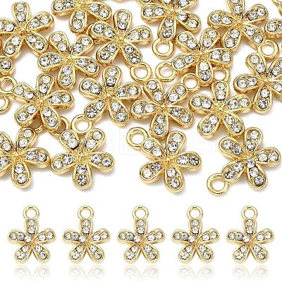 20Pcs Rack Plating Alloy Rhinestone Charms FIND-YW0010-20-1