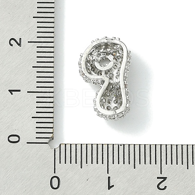 Rack Plating Brass Clear Cubic Zirconia Pendants KK-S378-01P-P-1