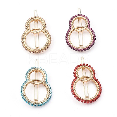 Alloy Hollow Geometric Seed Beads Hair Barrettes PHAR-JH00075-1