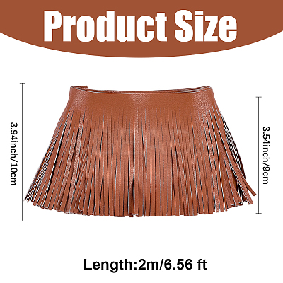 2M PU Leather Suede Fringe Trim DIY-CL0002-36B-1