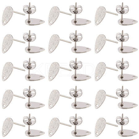 DICOSMETIC 80Pcs 304 Stainless Steel Stud Earring Findings STAS-DC0011-50-1