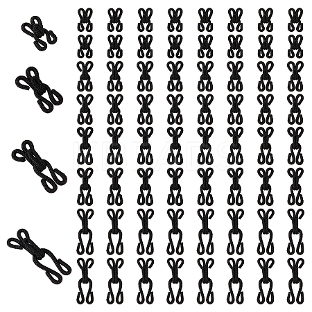 120Bgas 4 Styles Nylon & Iron Hook and Eye DIY-NB0016-10A-1