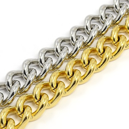 304 Stainless Steel Curb Chain/Twisted Chain Bracelets STAS-A028-B140-1