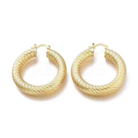 Brass Hoop Earrings EJEW-H104-09G-1