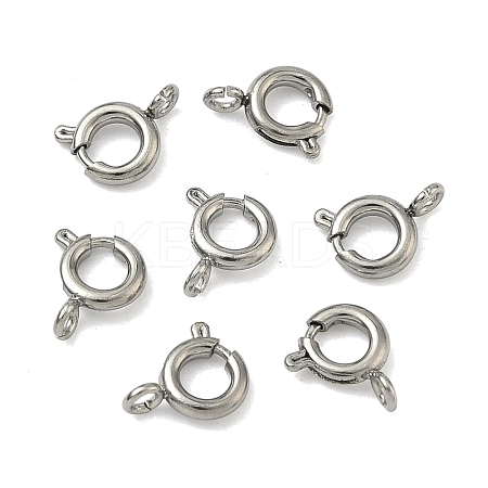 Non-Tarnish 316 Stainless Steel Spring Ring Clasps STAS-B072-08P-01-1