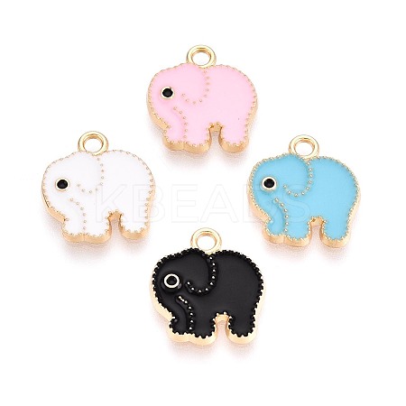 Alloy Enamel Charms PALLOY-T092-31G-1