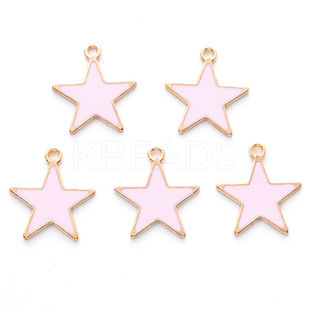 Alloy Enamel Pendants ENAM-R057-01-RS-1