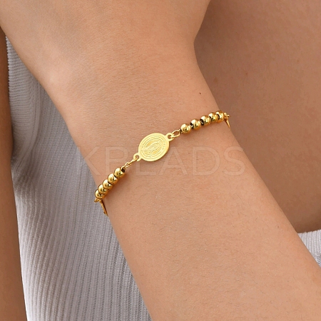 304 Stainless Steel Link & Charm Bracelets for Women LS-BJEW-Z133-04G-1