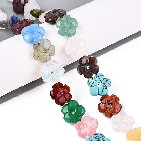 Natural & Synthetic Mixed Stone Beads Strands G-T142-67-1