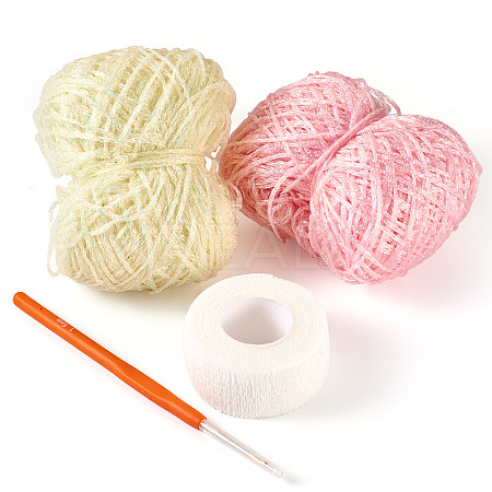 2 Bundles Polyester Yarn DIY-MB0003-07A-1