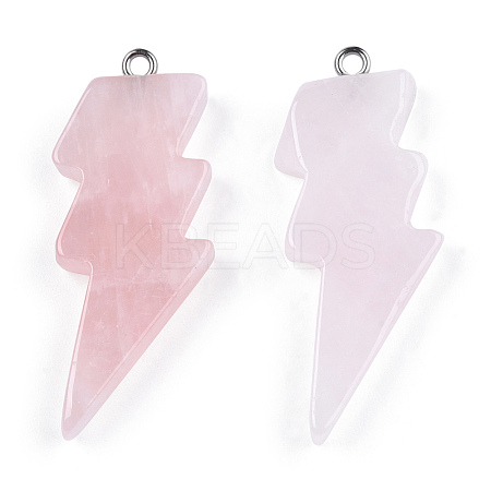 Natural Rose Quartz Pendants G-N332-53-A20-1