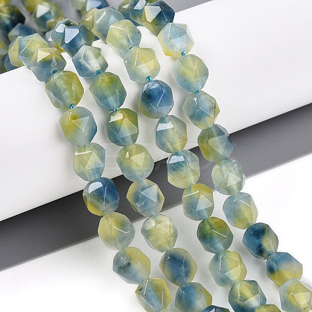 Dyed Natural White Jade Beads Strands G-T139-8mm-45W-1