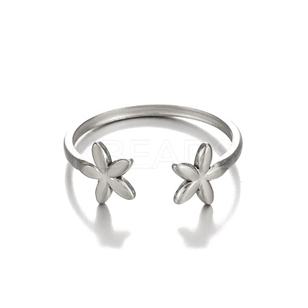 304 Stainless Steel Open Cuff Rings PW-WG0B9F2-02-1