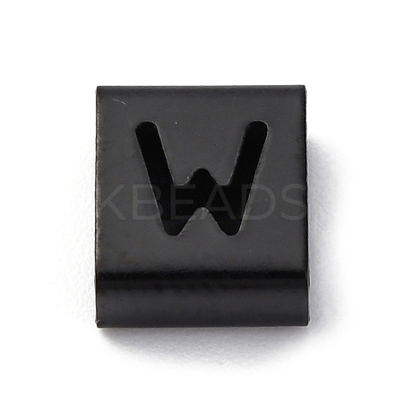 Ion Plating(IP) 304 Stainless Steel Square Slide Charms STAS-L132-05W-B-1