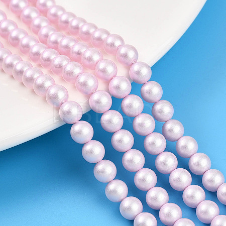 Baking Paint Pearlized Glass Pearl Bead Strands HY-N002-6mm-C03-1