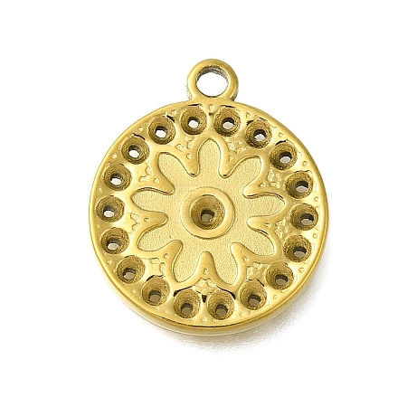 304 Stainless Steel Pendant Rhinestone Settings STAS-D192-14G-1