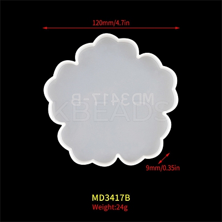 Flower DIY Food Grade Silicone Coaster Molds LS-PW-WG19925-02-1