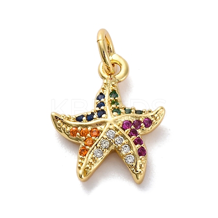 Brass Micro Pave Cubic Zirconia Pendants KK-S510-47G-04-1