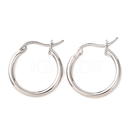 Rhodium Plated 925 Sterling Silver Hoop Earrings JE835A-02-1