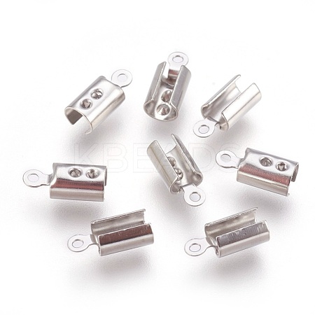 Tarnish Resistant 304 Stainless Steel Folding Crimp Ends STAS-P207-03P-C-1