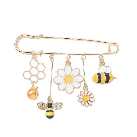 Bees & Flower Iron Kilt Pins JEWB-TA00024-1