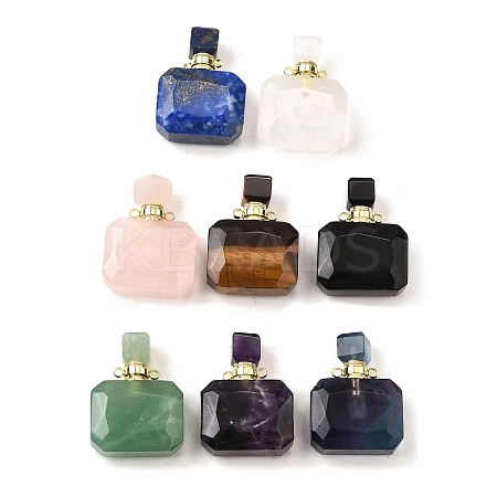 Gemstone Perfume Bottle Pendants G-L623-11G-1