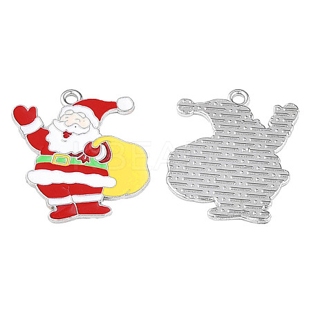Rack Plating Alloy Enamel Pendants LS-ENAM-N060-04P-1
